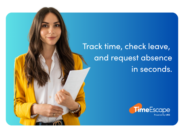Track time, check leave, and request absence in seconds.